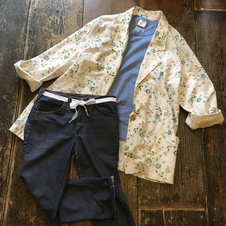 [USED] 花柄プリントリネン JKT