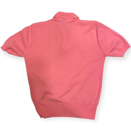 [USED] 50's~ vintage  ジグザグ襟付き PINKサマーニット