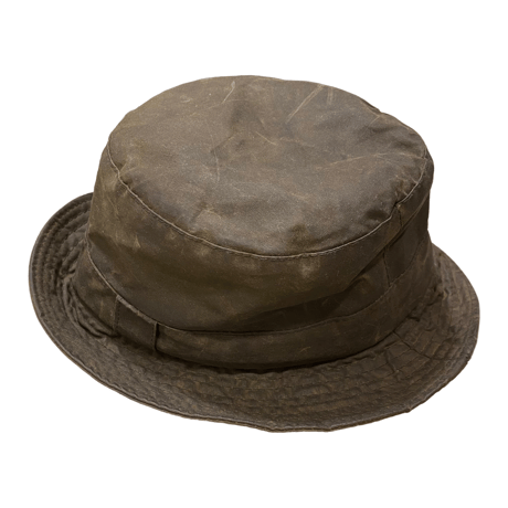 [USED] Barbour オイルドバケットHAT