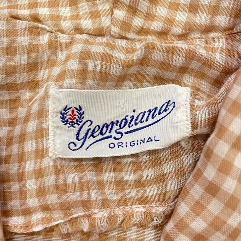 vintage 70s 古着　ストロベリー　苺　ギンガムチェック　ワンピース 60s 70s 昭和レトロ ギンガムチェック ワンピース ヴィンテージ