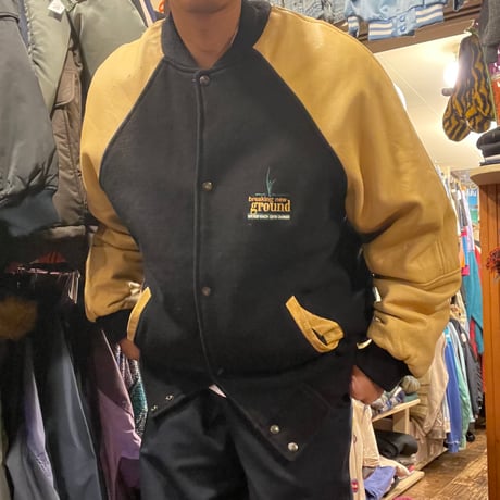 [USED] BLK & CREEM YELLOW レザー スタジャン🟡