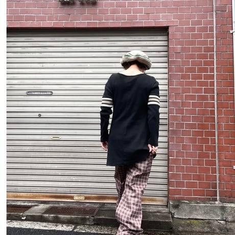 [USED] ボーダー Aライン リブロンtee