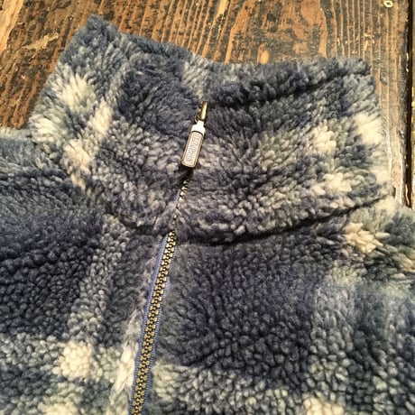 [USED] L.L.Bean 優しいチェック柄のフリース KIDS XL