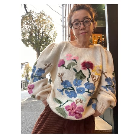 [USED] お花ニット💐