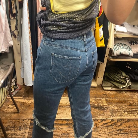 [USED]  フレアデニムパンツ フリンジかわいい♡