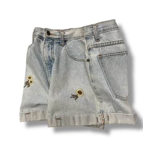 [USED] 🌻刺繍 DENIM SHORTS / W28