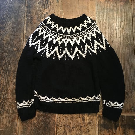 [USED] ARTESANIA BLACK! ノルディック柄ニット