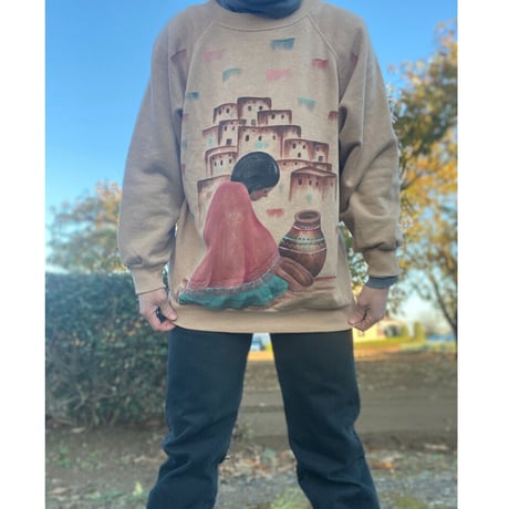 [USED] 90's  HAND PAINT プリントスエット