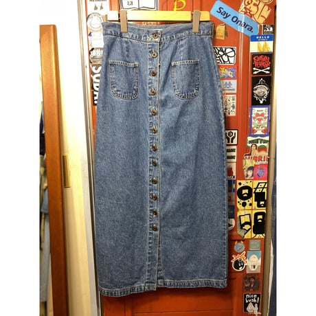 [USED] フロントボタンデニムLONG SKIRT♡