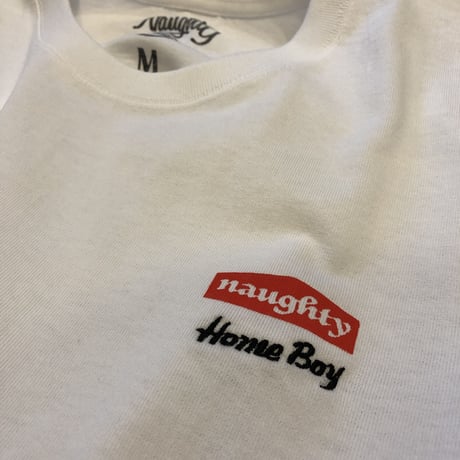 [Naughty] HOME BOY L/S  Tee  WHT/WHT