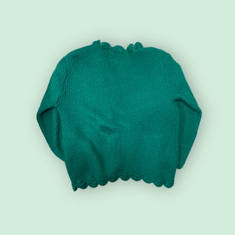 [USED] ケーブル編みニットカーディガン💚