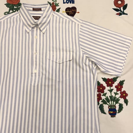 [USED]  ハーフボタン ストライプシャツ💙