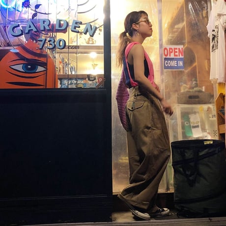[USED]パックリせなか♡ neon pink タンクトップ