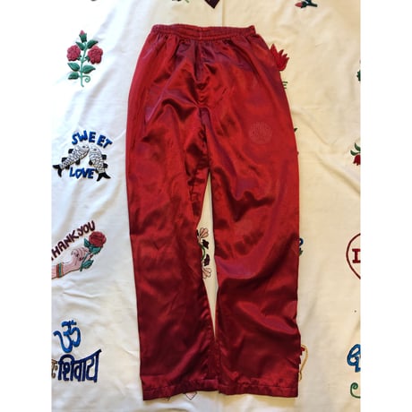 [USED] サテン CHINA PANTS  ボルドー