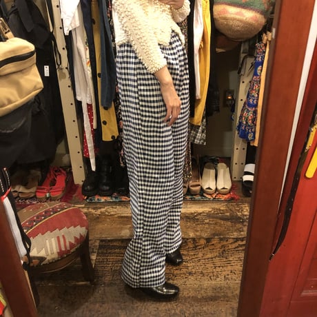 [USED] 70's  Euroフレア PANTS / 千鳥格子
