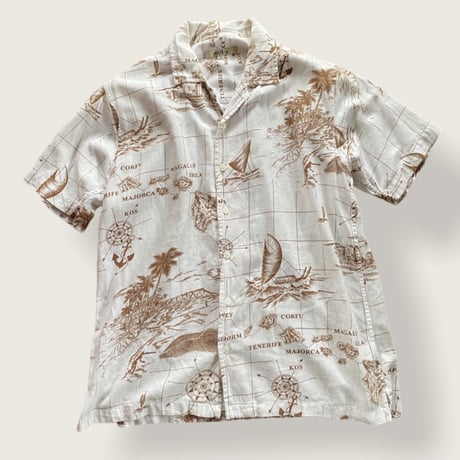 [USED] 地図柄 ガーゼSHIRTS
