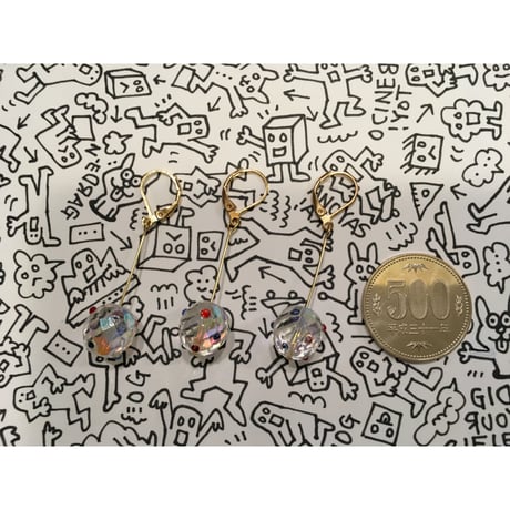 [BENICOTOY] クリア ボールピアス