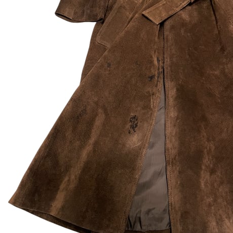 [USED] Real  Leather ブラウンスエード コート
