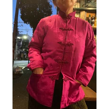 [USED] DEAD STOCK ！SILK 中綿 CHINA チャイナJKT