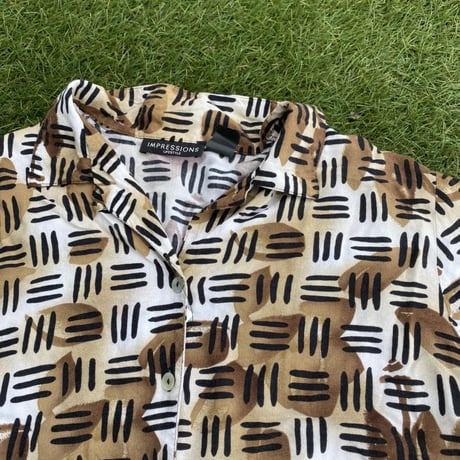 [USED] 総柄 レーヨン SHIRTS