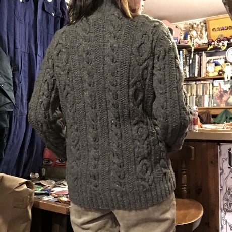 [USED] RALPH LAUREN ケーブルハーフジップニット