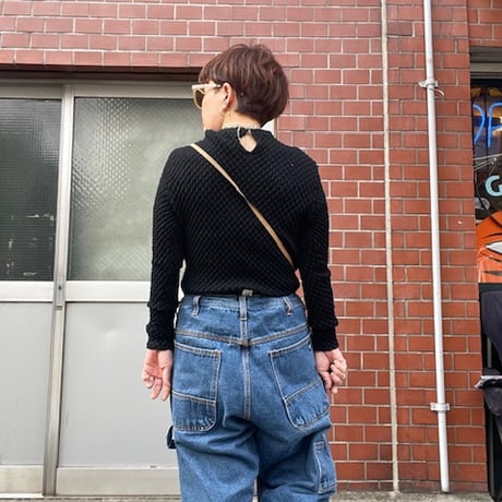 [USED]  MERINO WOOL ぽこぽこトップス  (BLACK)