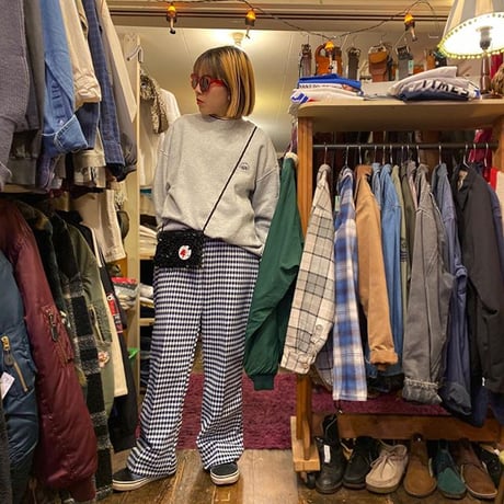 [USED] 70's  Euroフレア PANTS / 千鳥格子