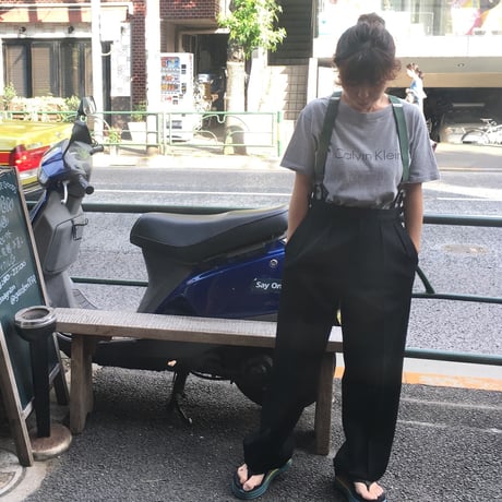 [USED] ドレスパンツ！サスペンダーボタン付き
