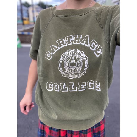 [USED] VINTAGE 半袖SWEAT "CARTHAGE COLLEGE"