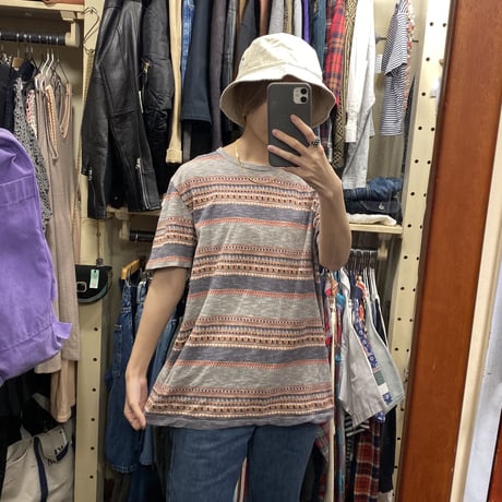 [USED] ジャガード マルチボーダーTee！