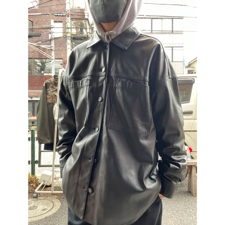 [USED] GAP フェイクレザー シャツ