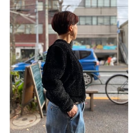 [USED]HAND MADE モールヤーン ニット   