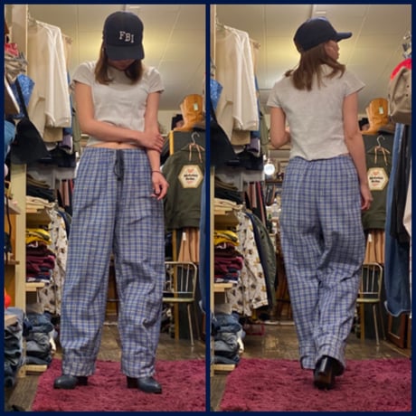 [USED]  ゆるチェック♡パジャマPANTS