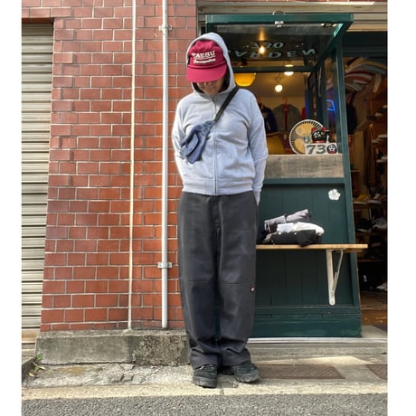 [USED] 極太 Dickies ダブルニー PANTS NAVY (W32)