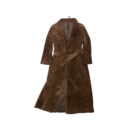 [USED] Real  Leather ブラウンスエード コート