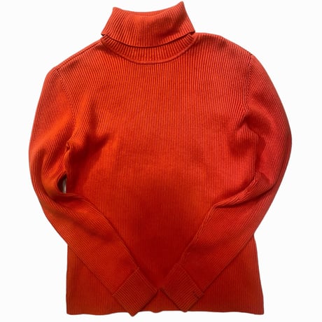 [USED] TOMMY HILFIGER タートル リブニット orange🍊