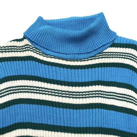 [USED] Euro 70's💙リブタートルニット