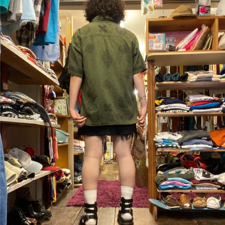 [USED] made in NEPAL カーキシャツ