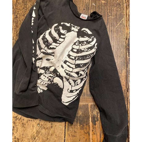 [USED]  90's GOOD PRINT skeleton BONE Tee