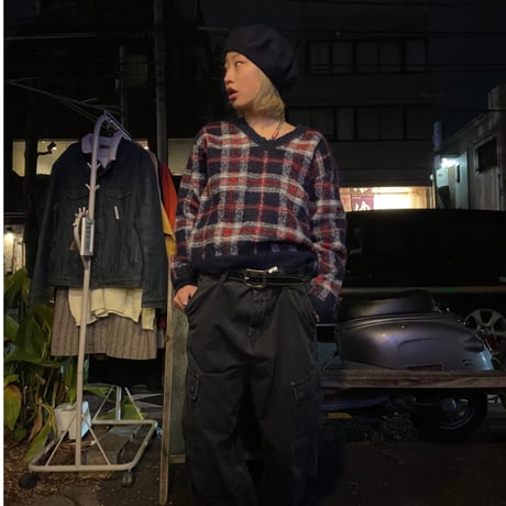 [USED]”Northern Reflections”チェックKNIT