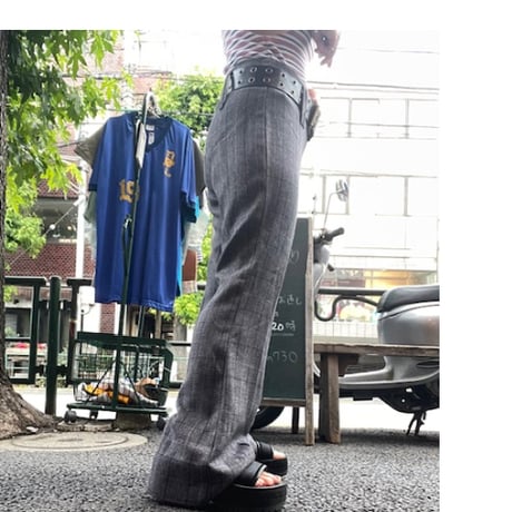 [USED] 渋めカラー🩶グレンチェックフレアPANTS