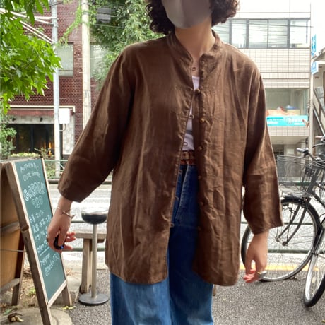 [USED] LINEN CHINA SHIRT
