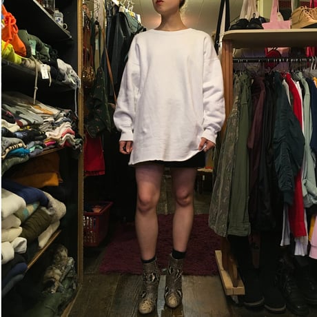 [USED] EURO Vintage！LONG white sweat