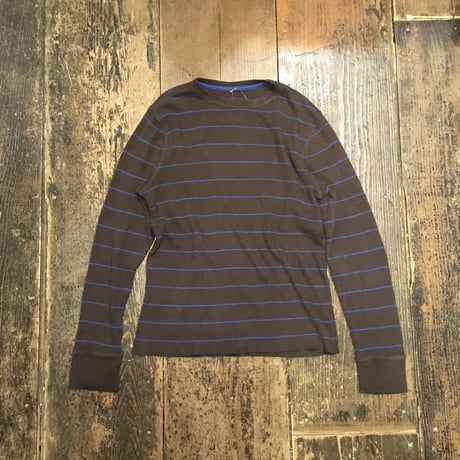 [USED] BROWN×BLUE ボーダーサーマル