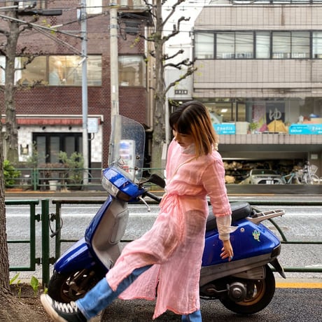 ［USED］PINK"ガーゼ"ワンピース