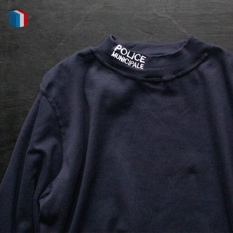 [DEAD STOCK] FRANCE POLICE モックネック ロンTee
