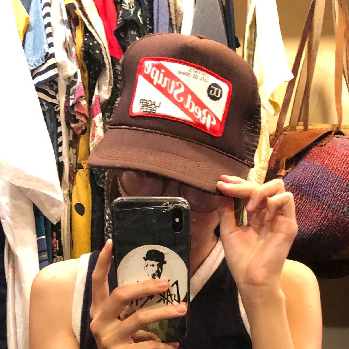 USED] Red Stripe?CAP | garden730