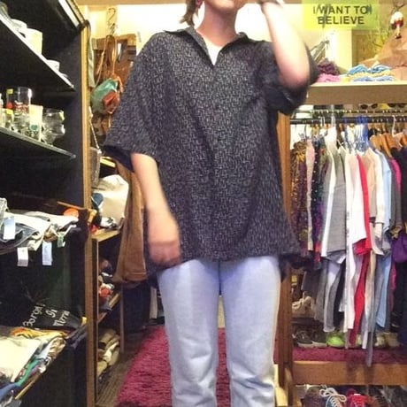 [USED] 100% SILK! カスリ柄 SHIRTS