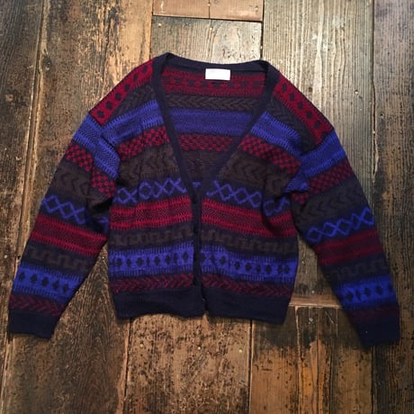 [USED] オシャレ！総柄ニットカーディガン
