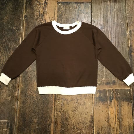 [USED] チョコ色♡ バイカラー SWEAT